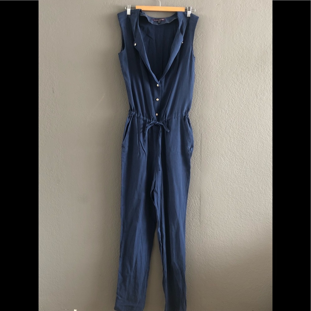 Blue pant jump suite